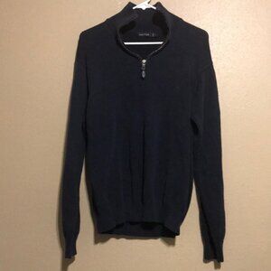 Nautica Navy Blue 1/4 Zip Pullover Long Sleeve Sweater Men’s M